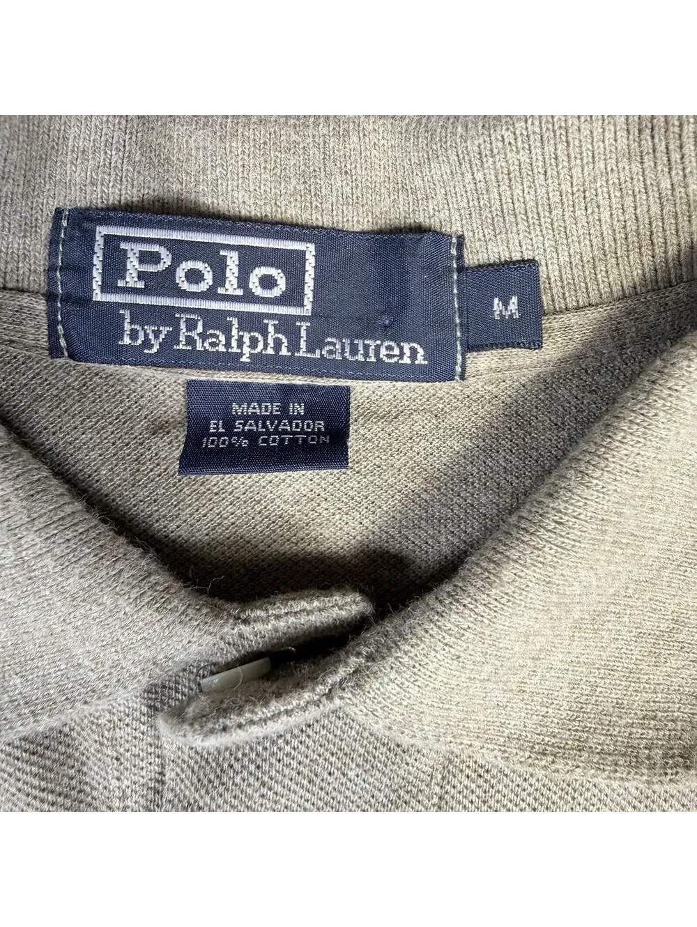 Polo Ralph Lauren Men's M Medium Tan Short Sleeve Pique Polo Shirt